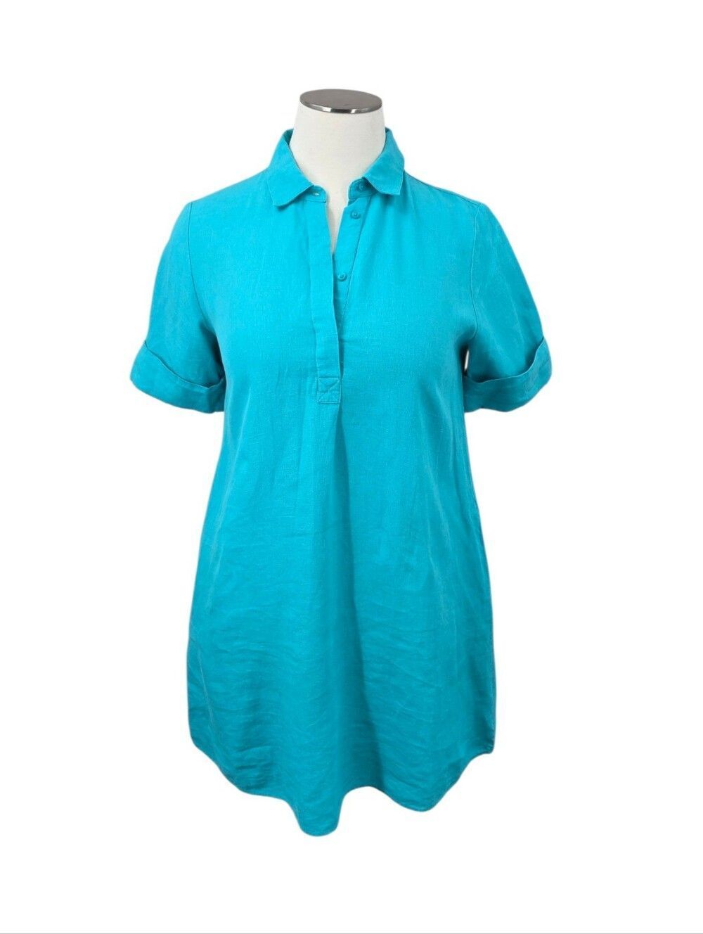 Chico's Linen Popover Dress or Tunic with Pockets